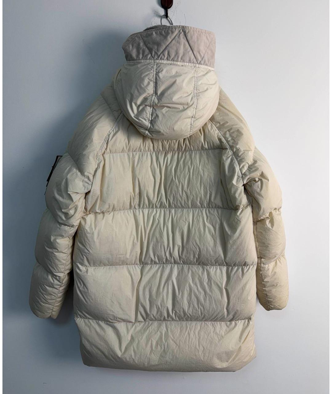 STONE ISLAND Белый полиамидовый пуховик, фото 2