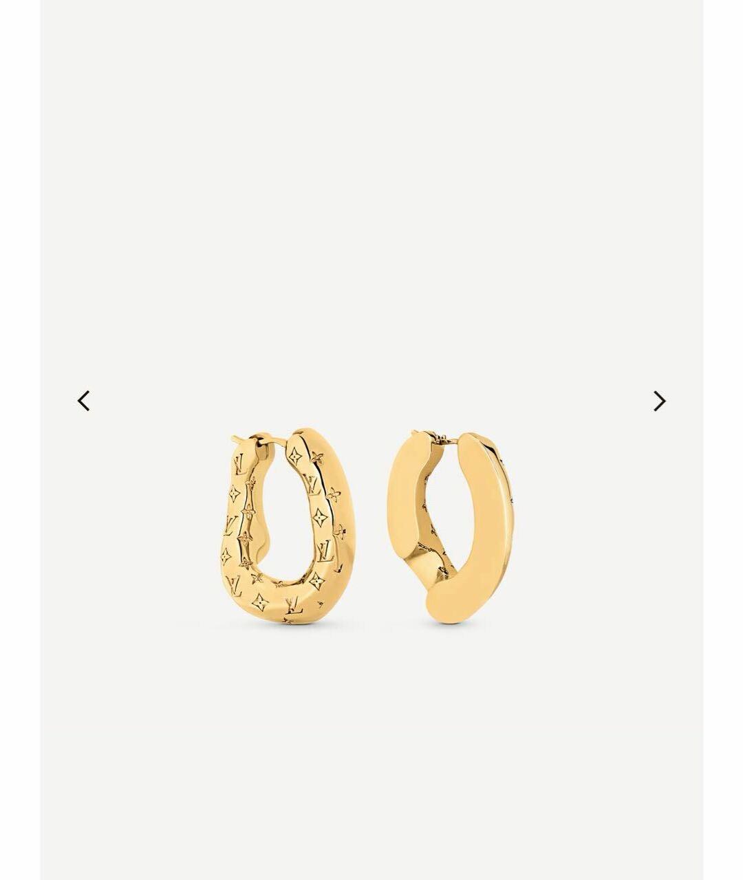 LOUIS VUITTON Золотые металлические серьги, фото 9