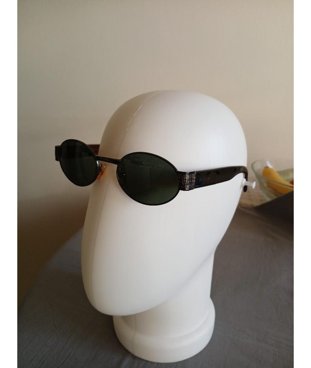 BURBERRY Черные металлические солнцезащитные очки, фото 5