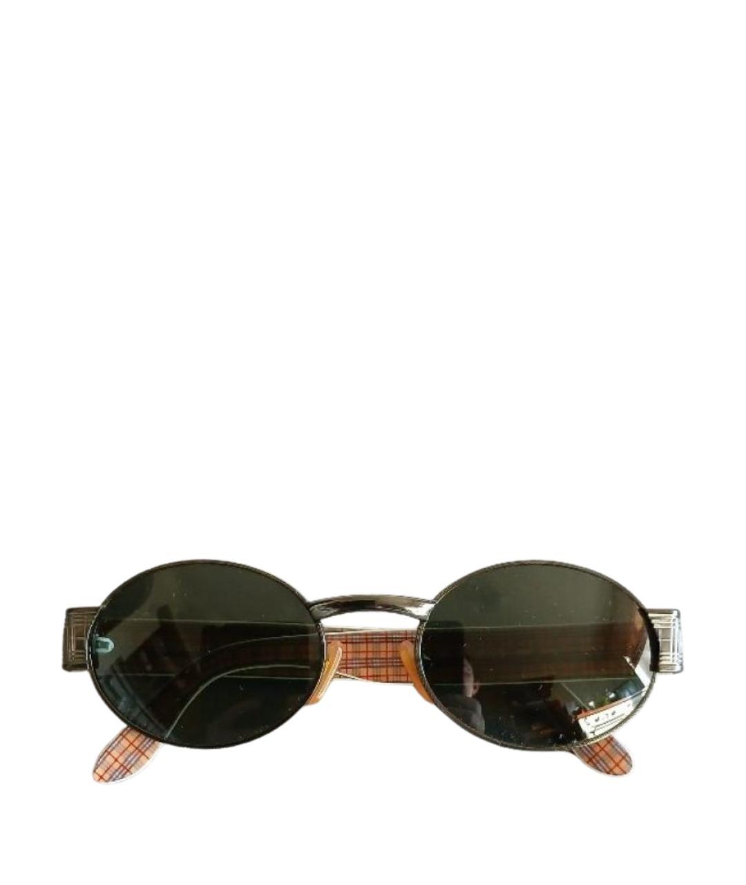 BURBERRY Черные металлические солнцезащитные очки, фото 1