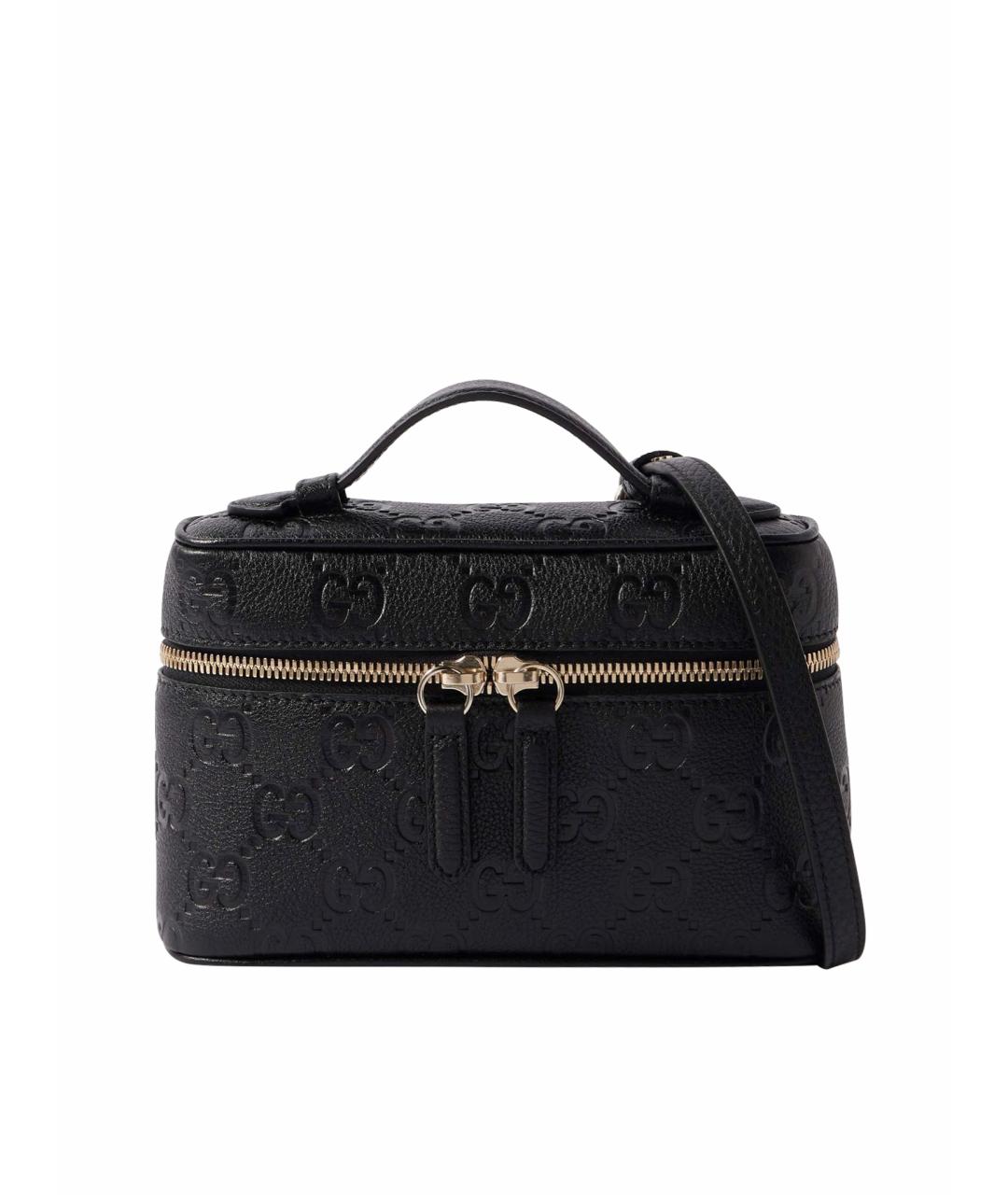 GUCCI Черная кожаная сумка через плечо, фото 1