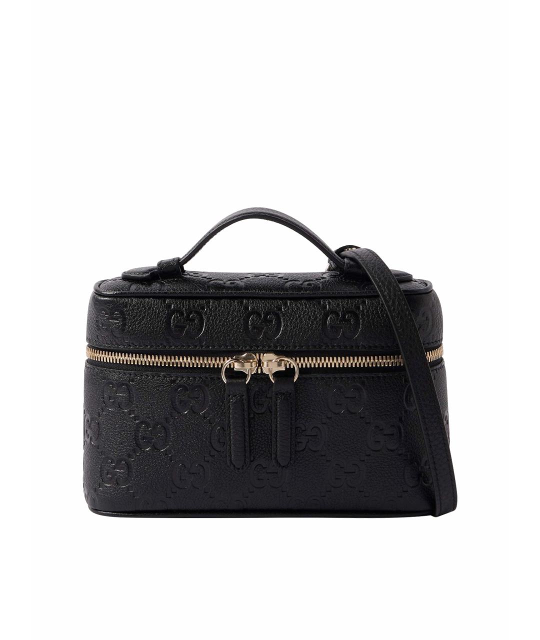 GUCCI Черная кожаная сумка через плечо, фото 6