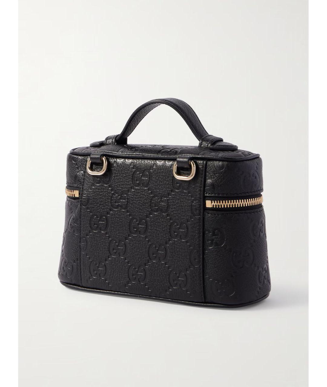 GUCCI Черная кожаная сумка через плечо, фото 4