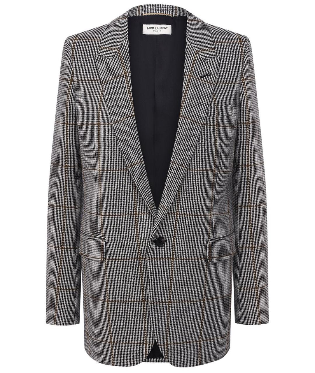 SAINT LAURENT Мульти шерстяной жакет/пиджак, фото 1