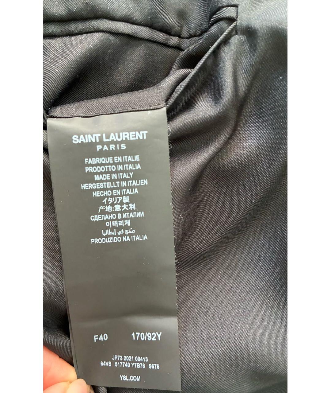 SAINT LAURENT Мульти шерстяной жакет/пиджак, фото 4