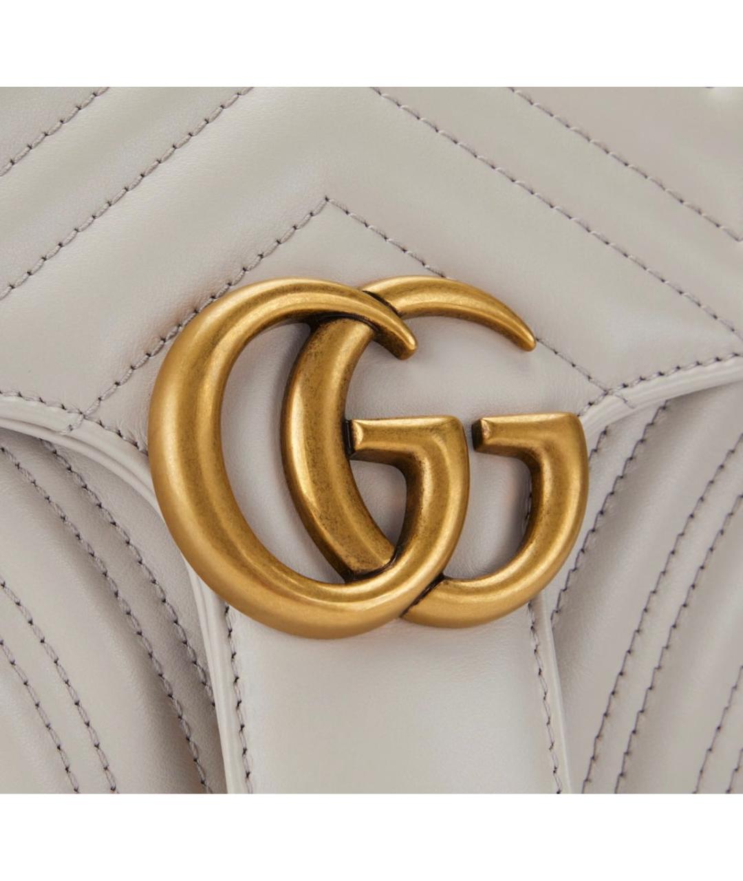 GUCCI Серая кожаная сумка через плечо, фото 5