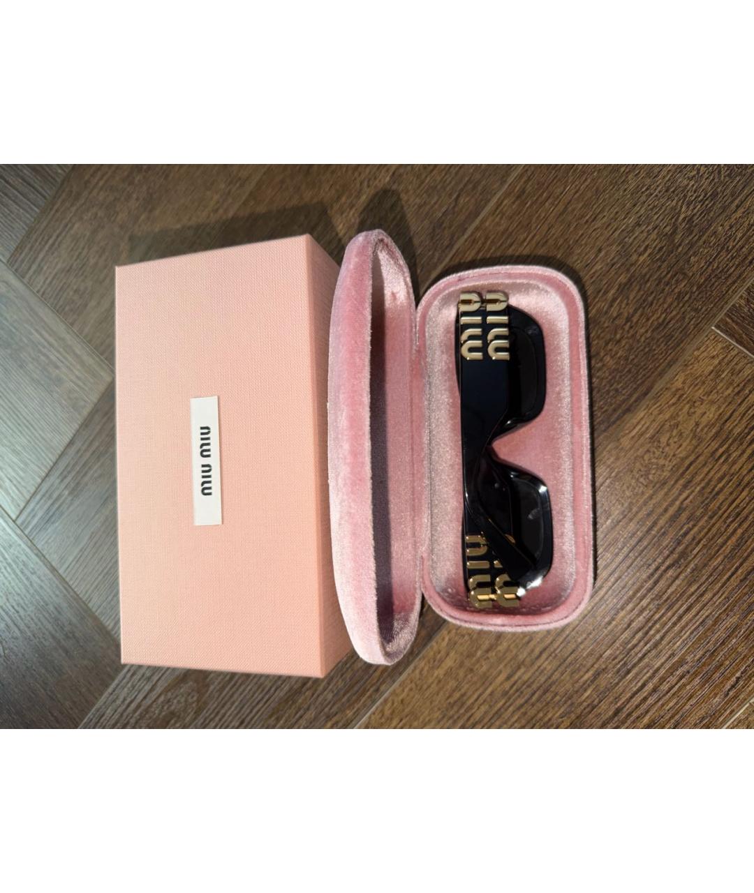 MIU MIU Черные пластиковые солнцезащитные очки, фото 6