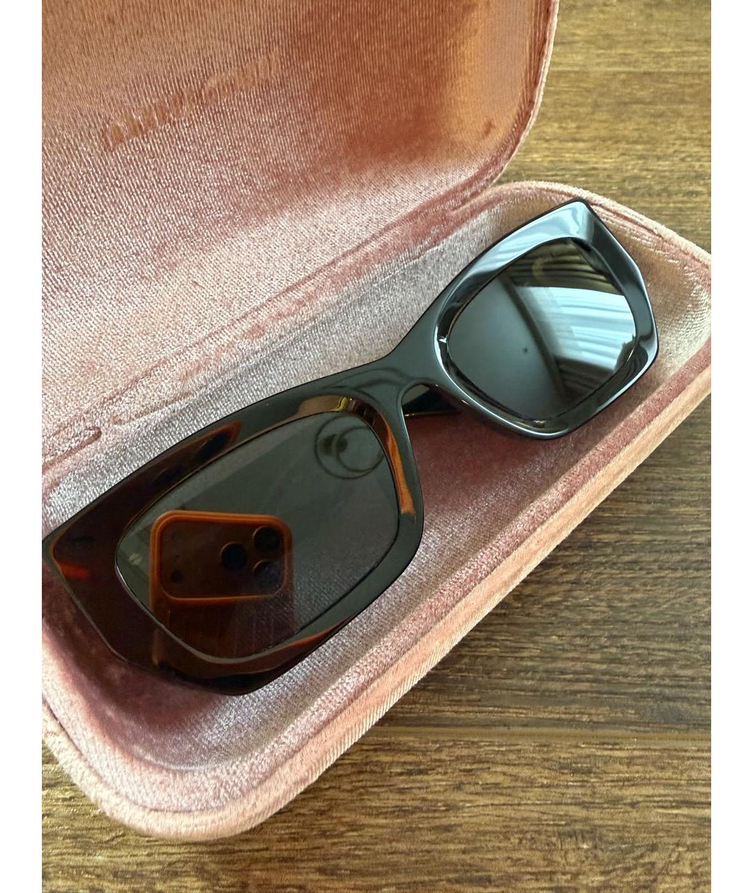 MIU MIU Черные пластиковые солнцезащитные очки, фото 7