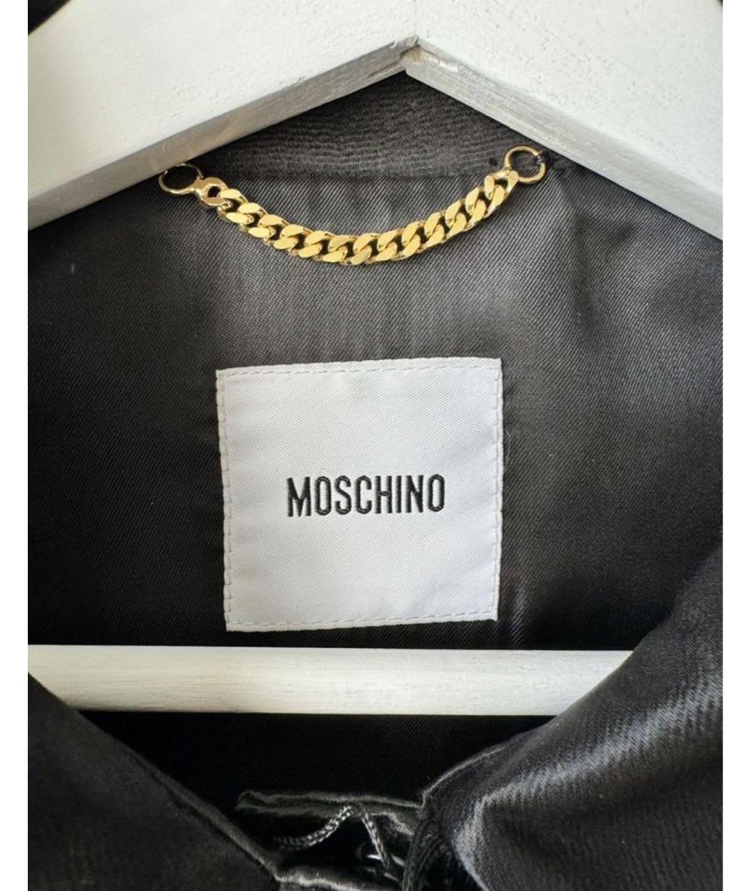 MOSCHINO Черное вискозное пальто, фото 3