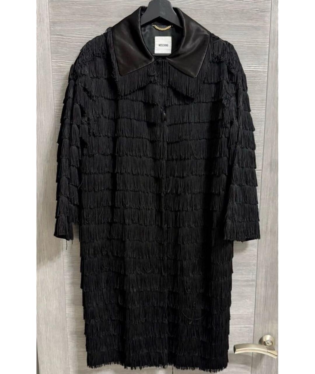 MOSCHINO Черное вискозное пальто, фото 6
