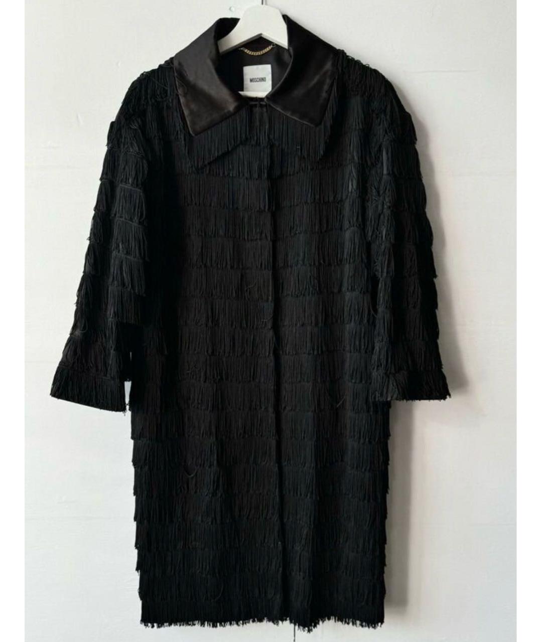 MOSCHINO Черное вискозное пальто, фото 7