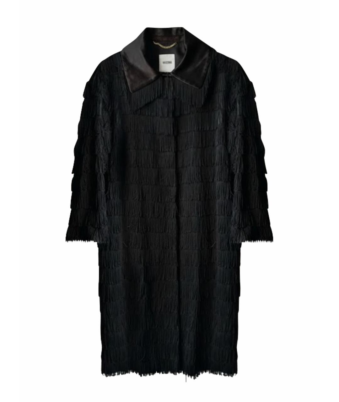 MOSCHINO Черное вискозное пальто, фото 1