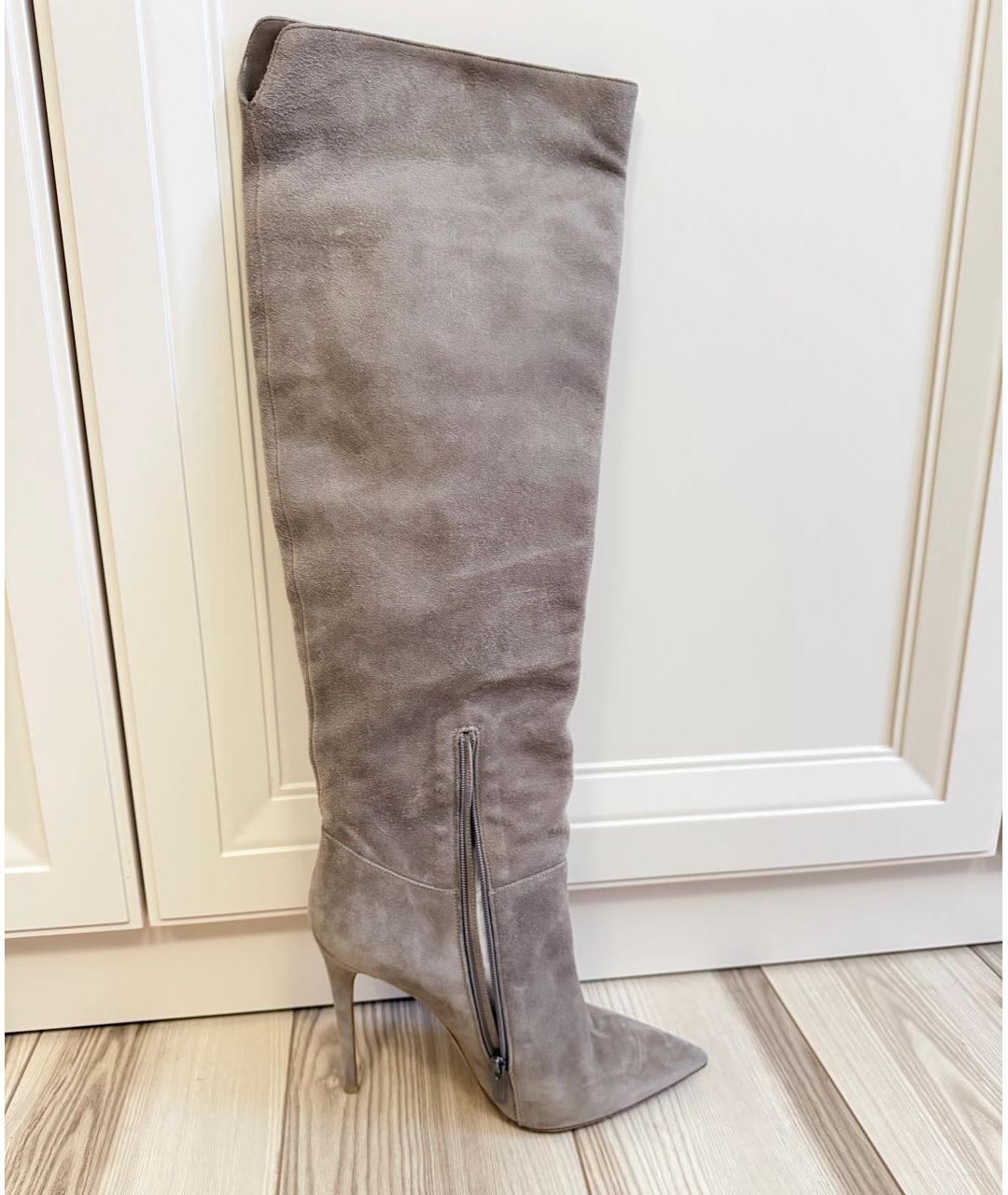 LE SILLA Серые замшевые сапоги, фото 5