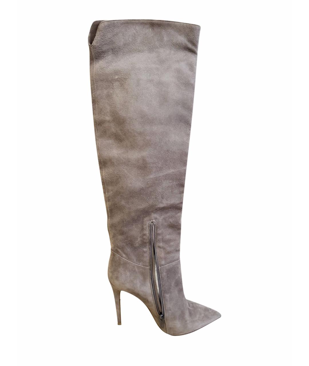LE SILLA Серые замшевые сапоги, фото 1