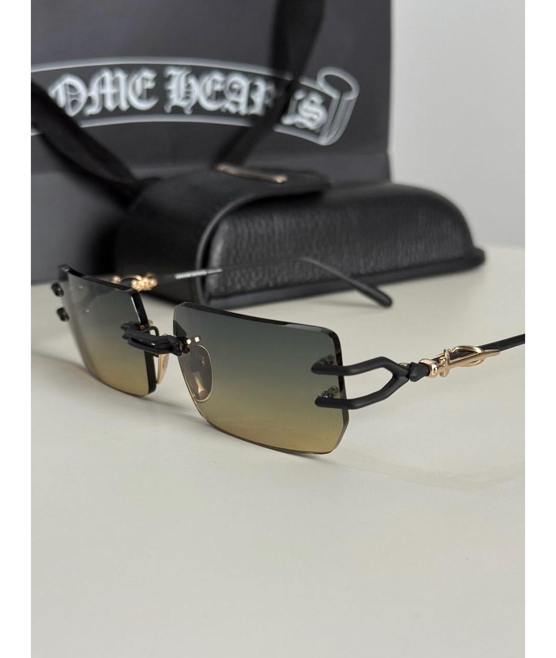 CHROME HEARTS Темно-синие пластиковые солнцезащитные очки, фото 2