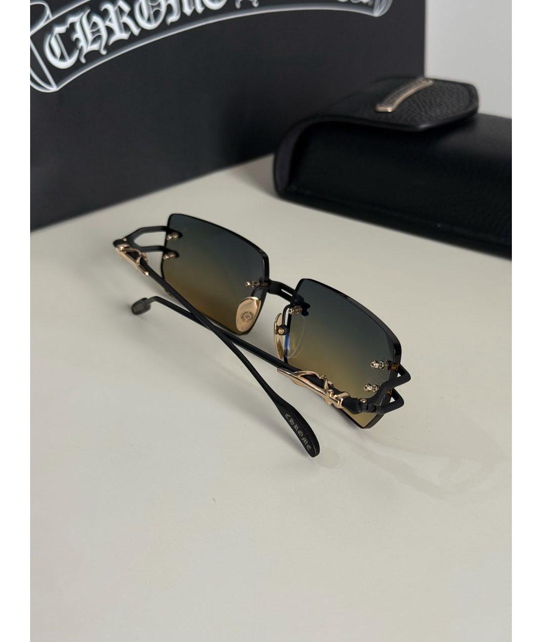 CHROME HEARTS Темно-синие пластиковые солнцезащитные очки, фото 3