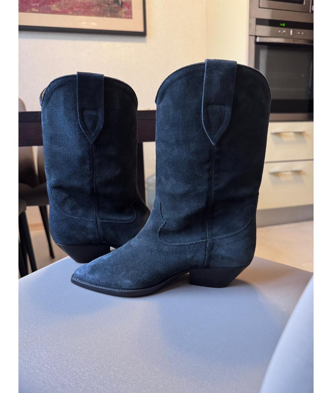 ISABEL MARANT Черные замшевые сапоги, фото 5