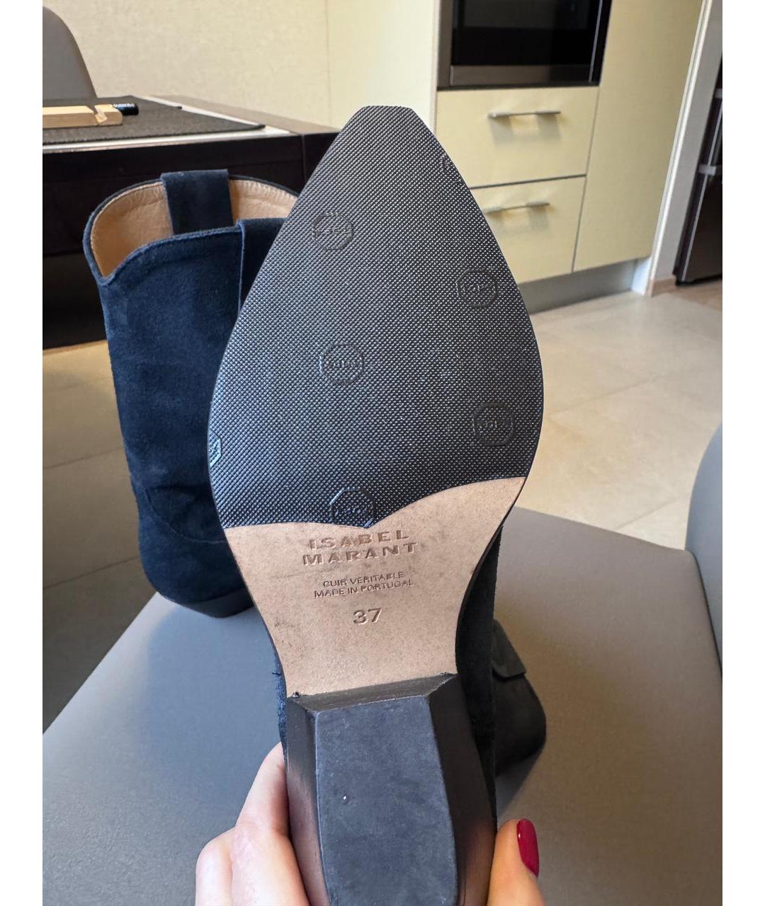 ISABEL MARANT Черные замшевые сапоги, фото 4