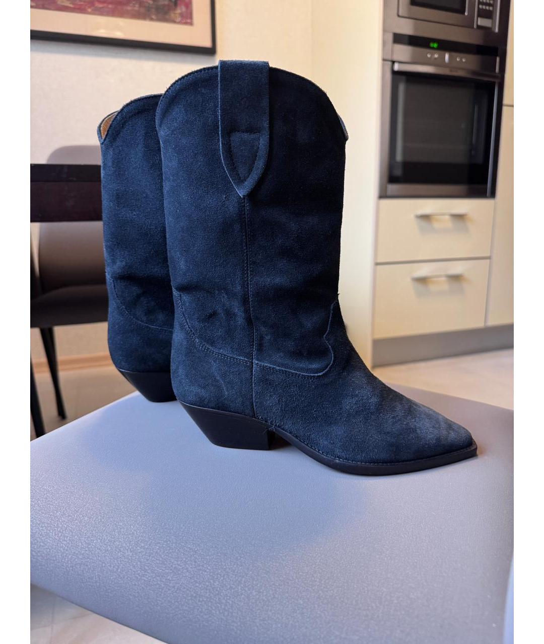 ISABEL MARANT Черные замшевые сапоги, фото 2