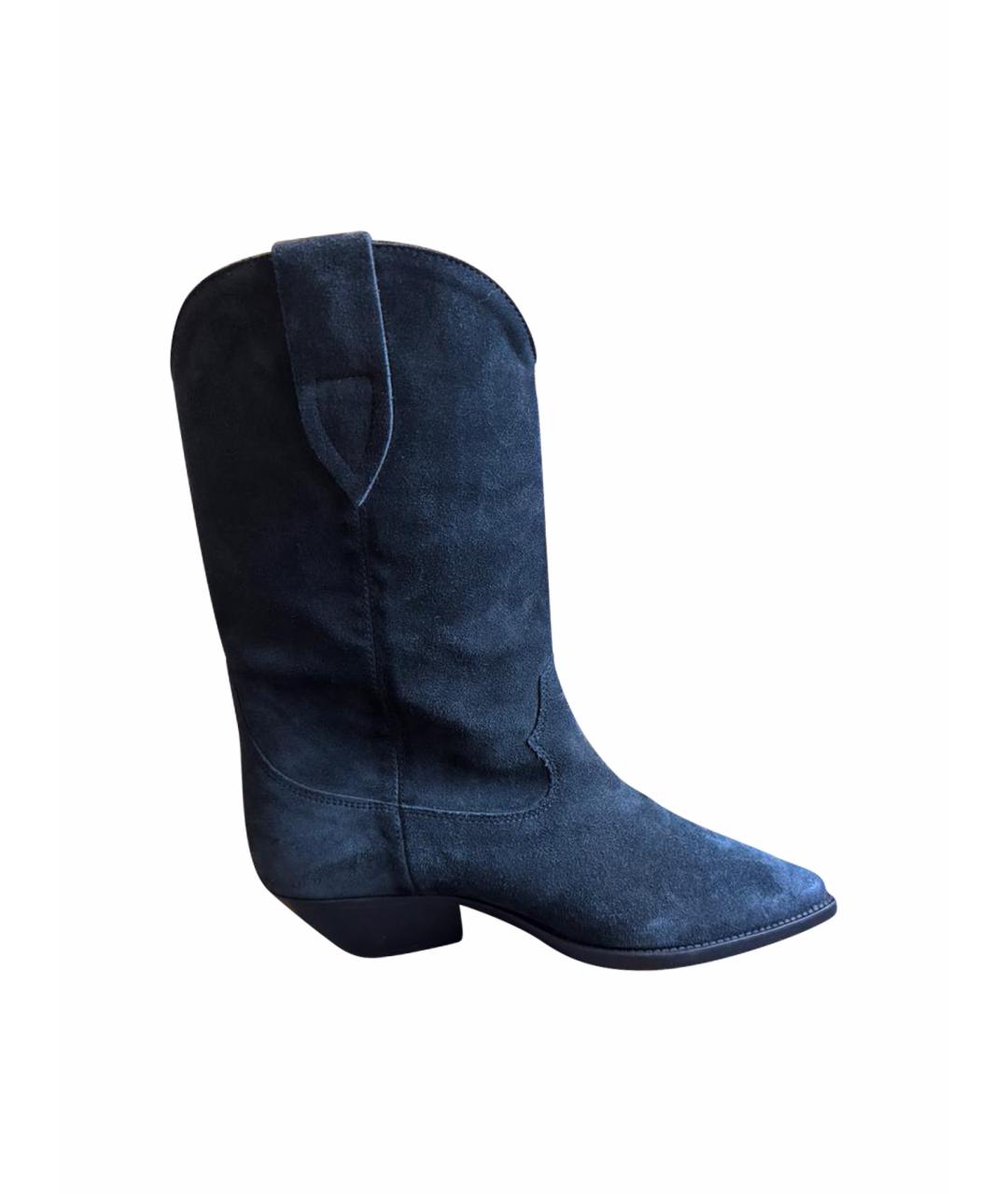 ISABEL MARANT Черные замшевые сапоги, фото 1