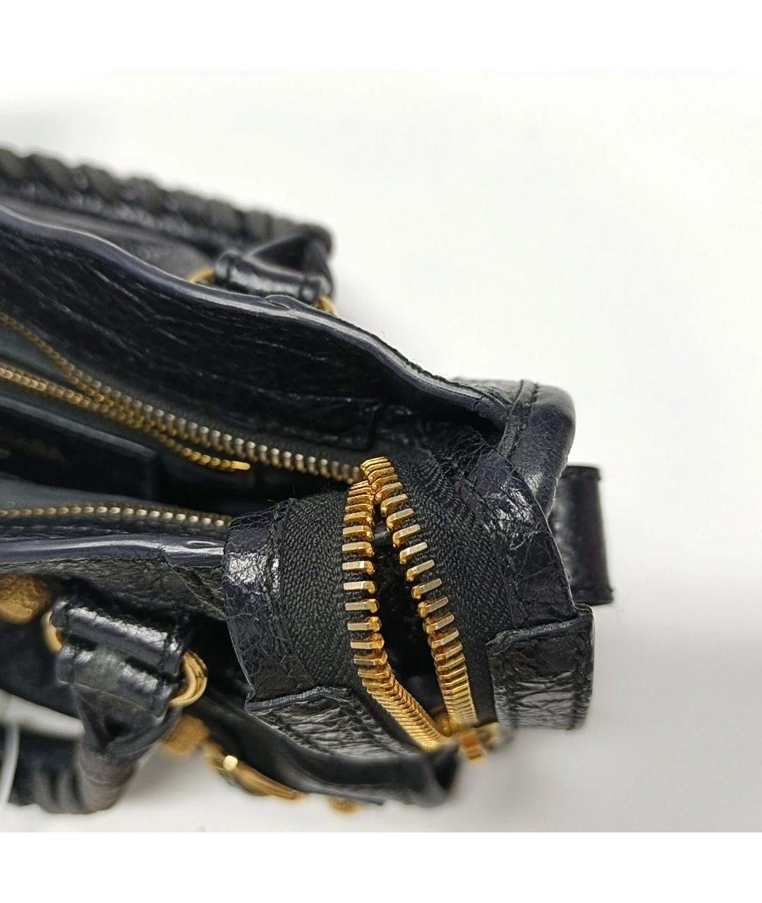 BALENCIAGA Черная кожаная сумка через плечо, фото 7