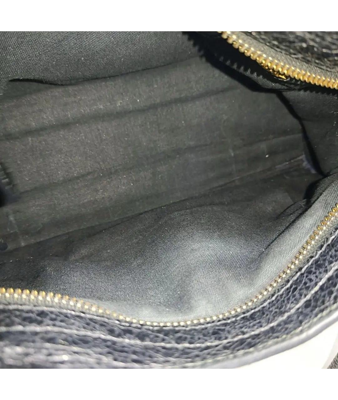 BALENCIAGA Черная кожаная сумка через плечо, фото 4