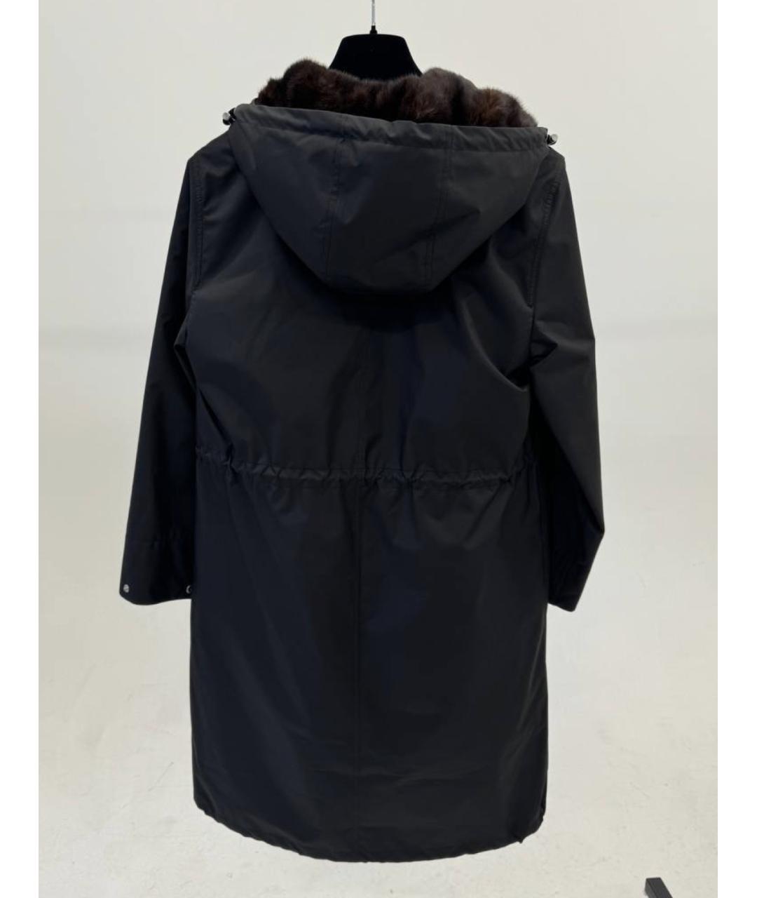 YVES SALOMON Черная полиэстеровая парка, фото 2