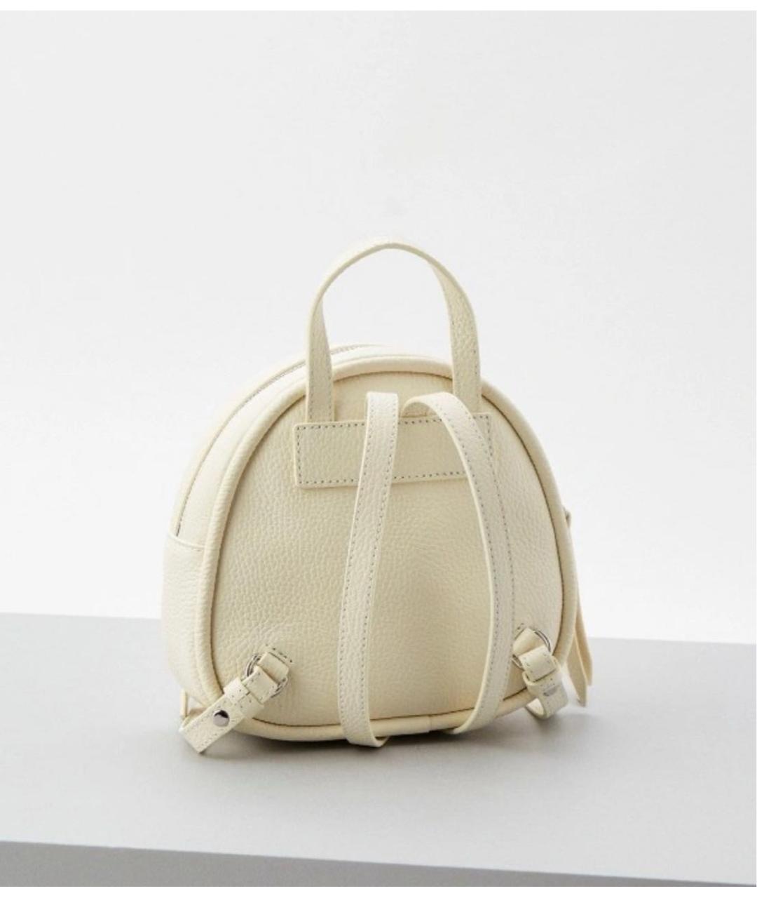COCCINELLE Бежевый кожаный рюкзак, фото 2