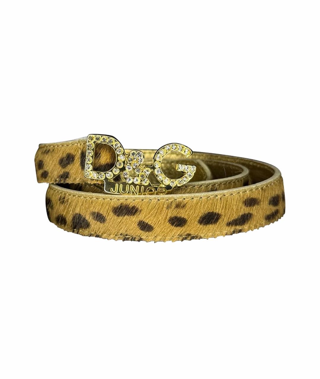 DOLCE&GABBANA Коричневый ремень, фото 1