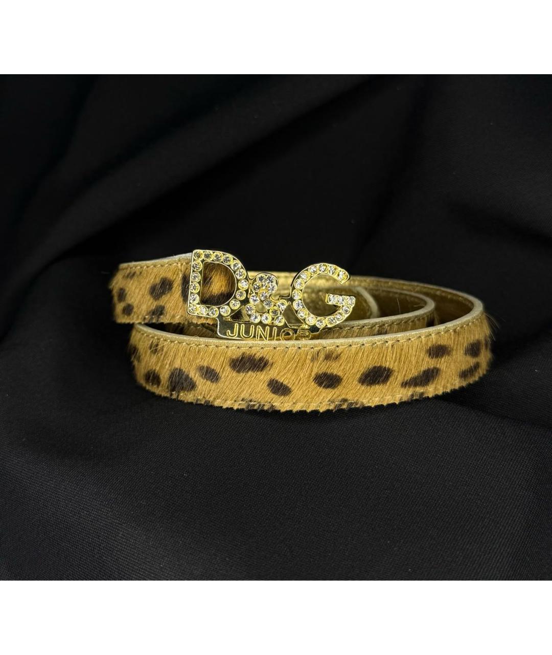 DOLCE&GABBANA Коричневый ремень, фото 5