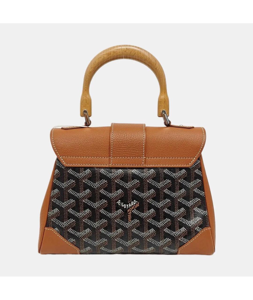 GOYARD Коричневая кожаная сумка через плечо, фото 4