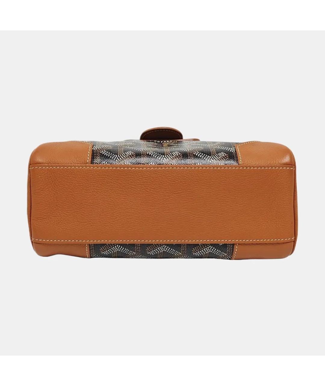 GOYARD Коричневая кожаная сумка через плечо, фото 5