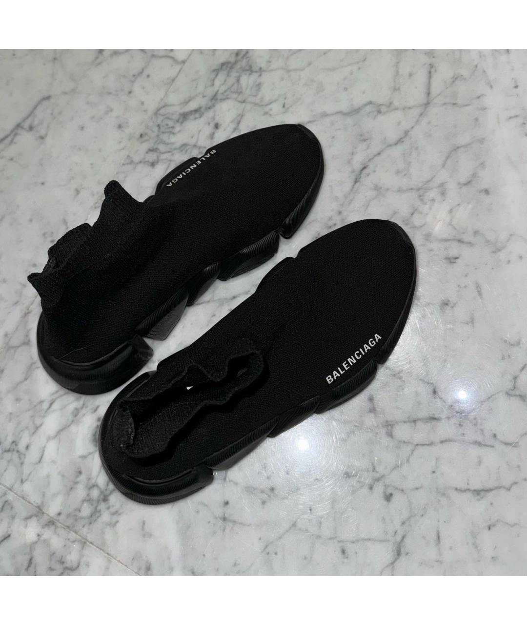 BALENCIAGA Черные текстильные кроссовки, фото 4