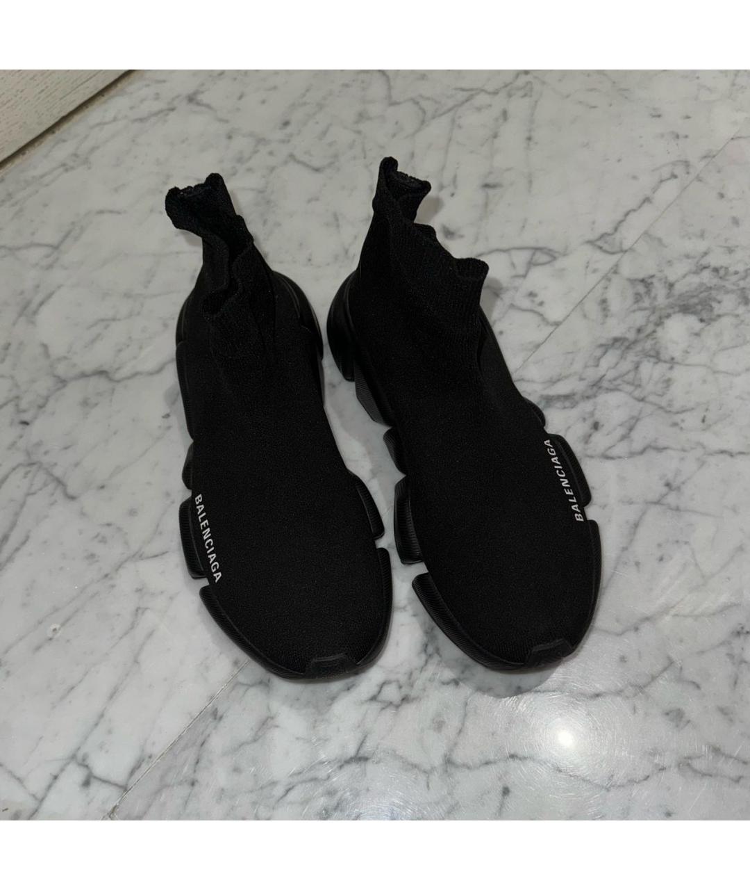 BALENCIAGA Черные текстильные кроссовки, фото 2