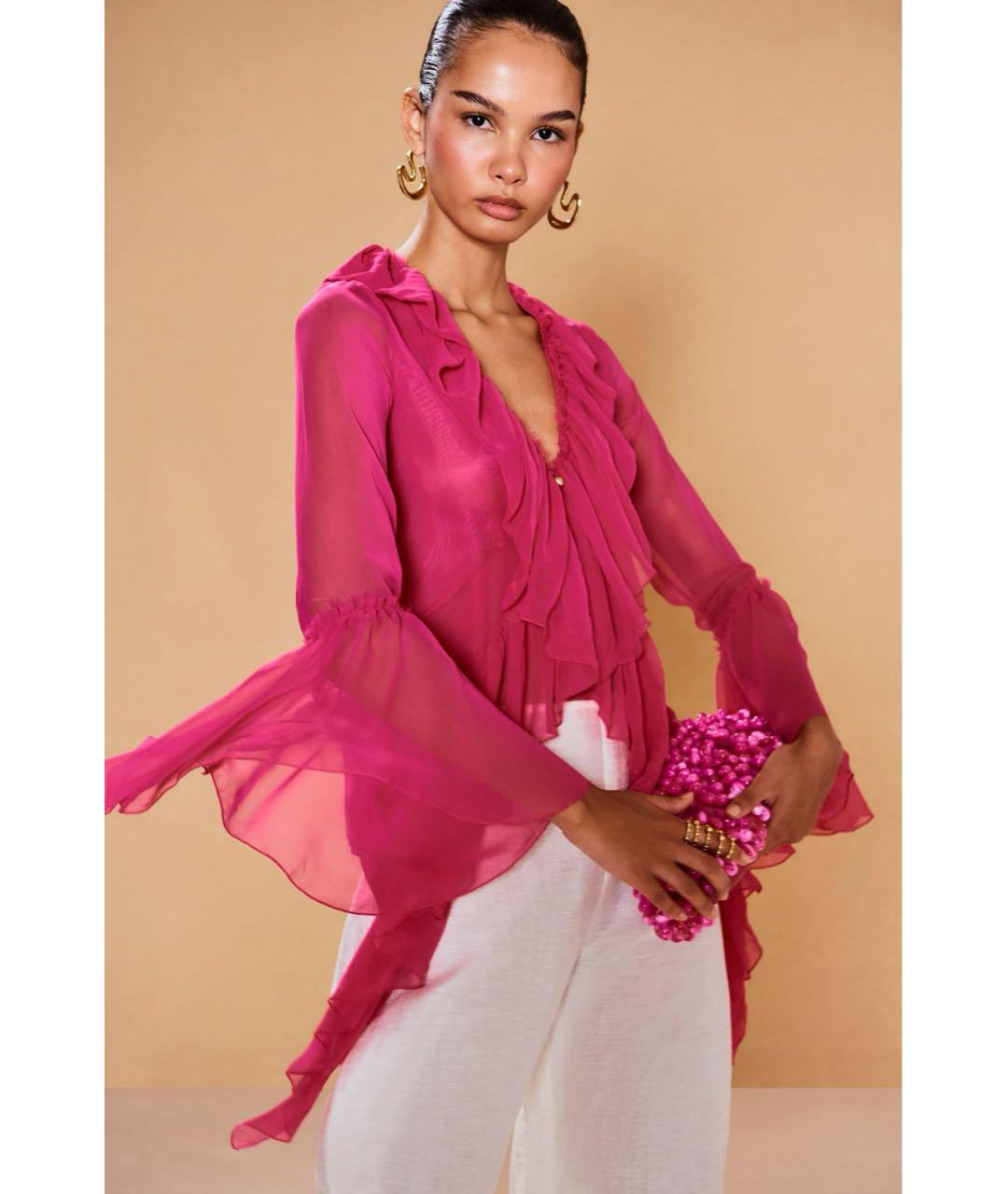 CULT GAIA Розовая полиэстеровая блузы, фото 2