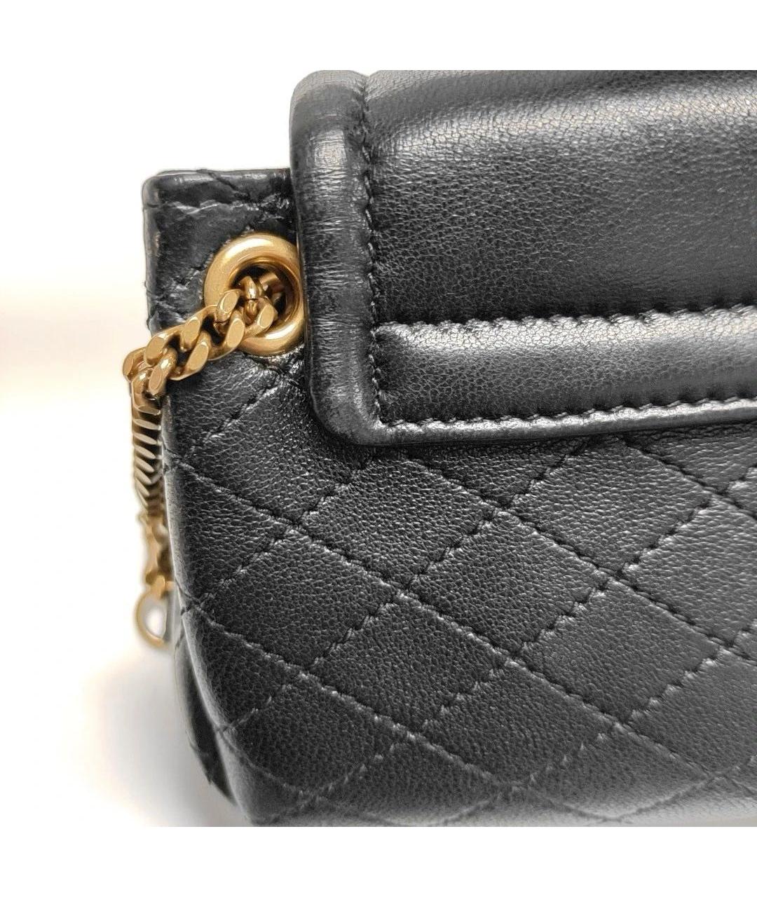 SAINT LAURENT Черная кожаная сумка через плечо, фото 7