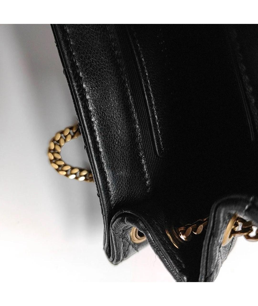 SAINT LAURENT Черная кожаная сумка через плечо, фото 8