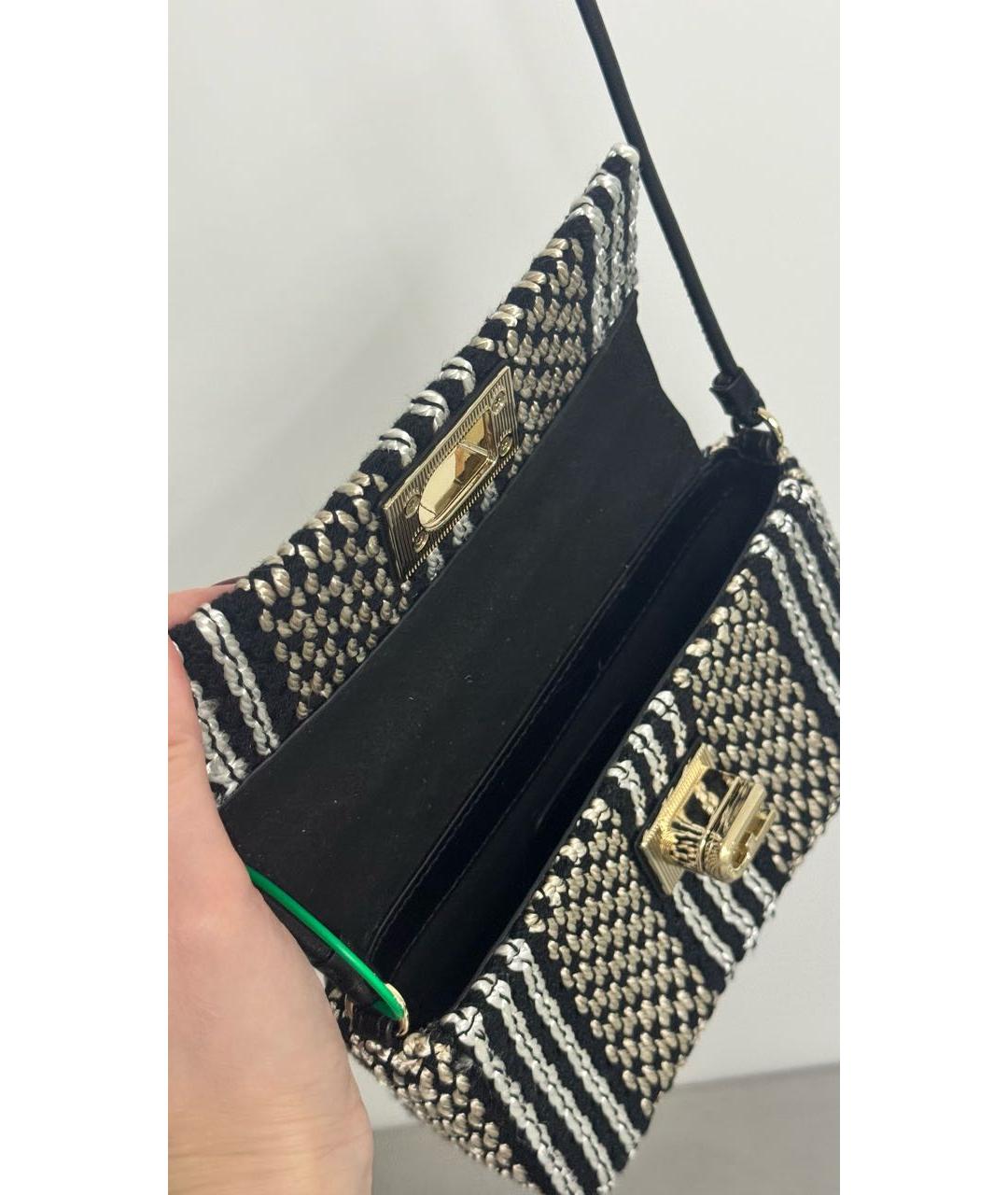 FURLA Черная тканевая сумка через плечо, фото 3