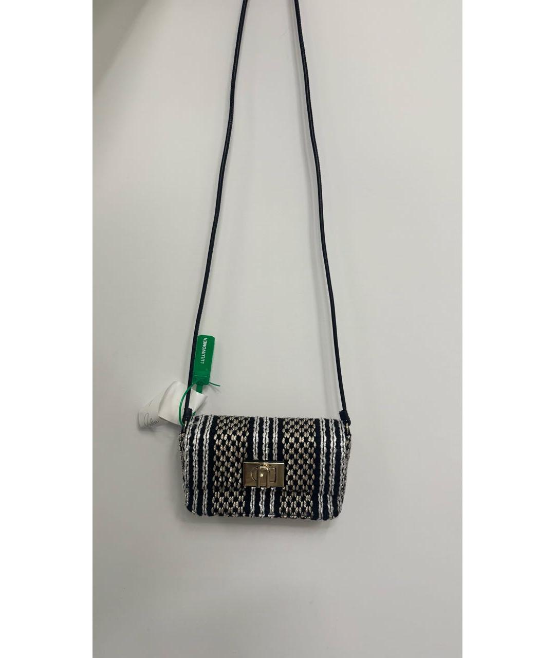 FURLA Черная тканевая сумка через плечо, фото 8