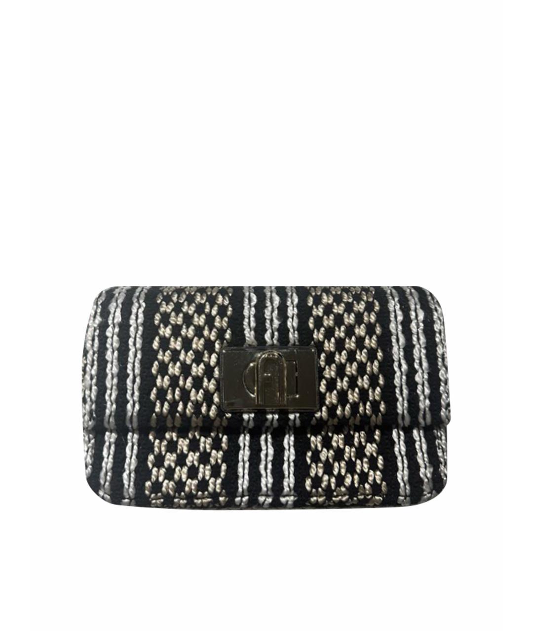 FURLA Черная тканевая сумка через плечо, фото 1