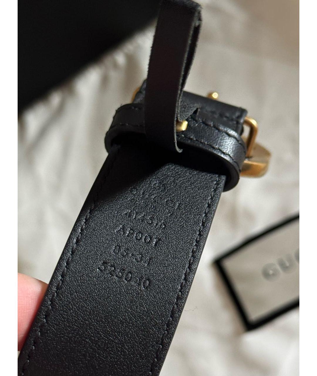 GUCCI Черный кожаный ремень, фото 3