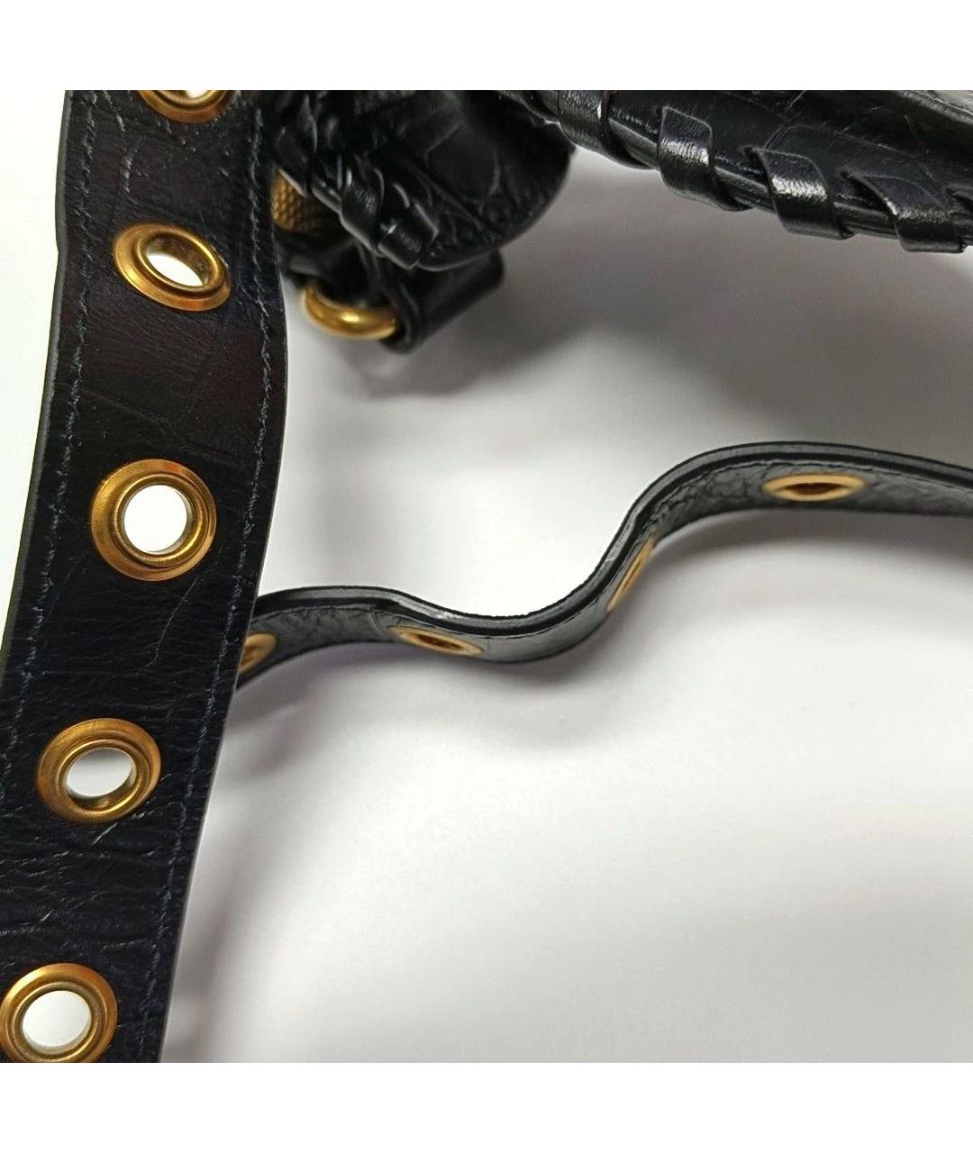 BALENCIAGA Черная кожаная сумка через плечо, фото 8