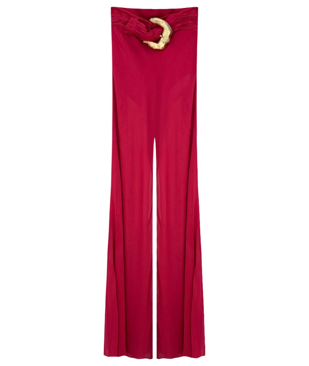 CULT GAIA Розовые полиэстеровые брюки широкие, фото 1