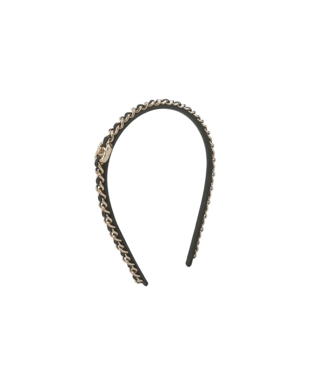 CHANEL Черный ободок, фото 7