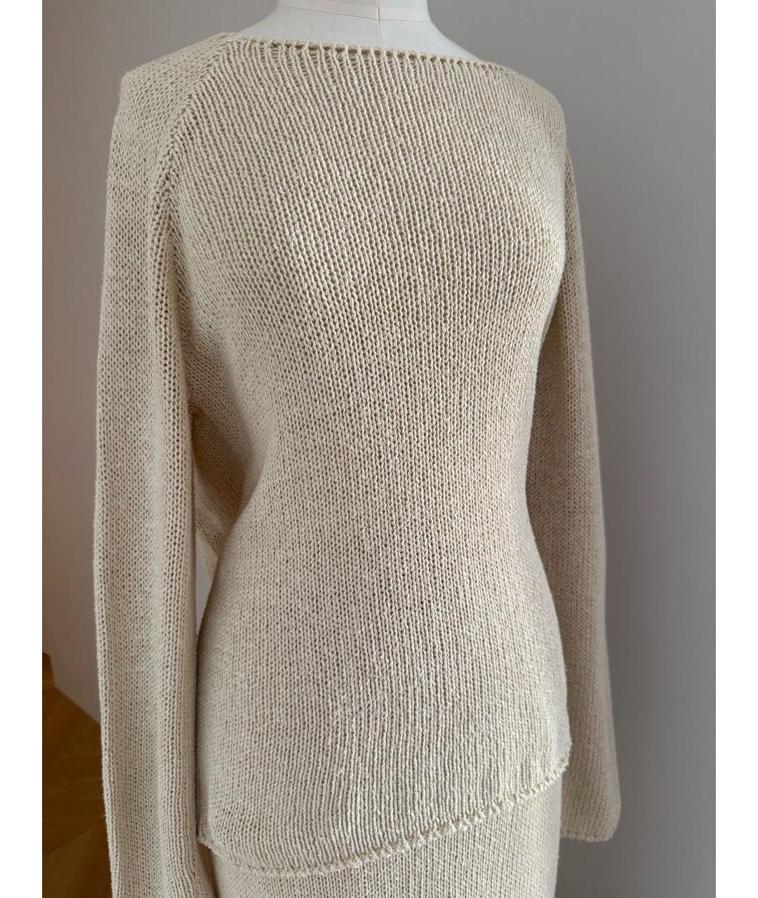 THE ROW Бежевый шелковый костюм с брюками, фото 4