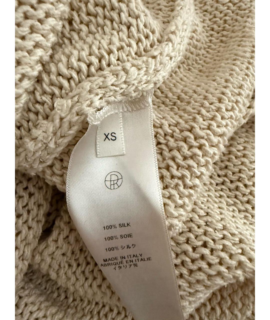 THE ROW Бежевый шелковый костюм с брюками, фото 5