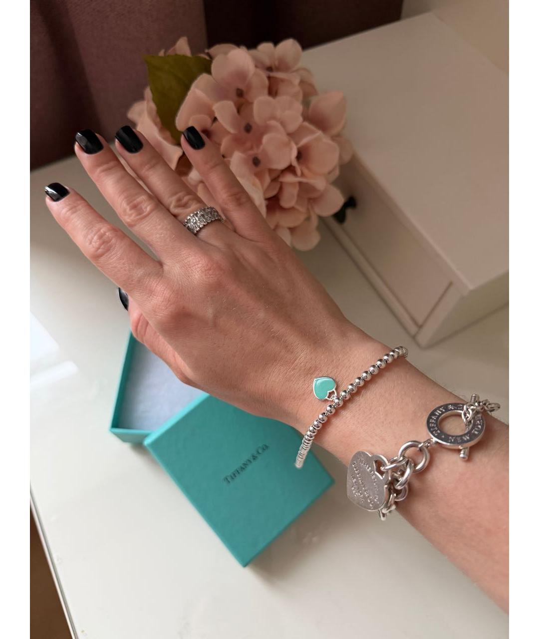 TIFFANY&CO Бирюзовый серебряный браслет, фото 4