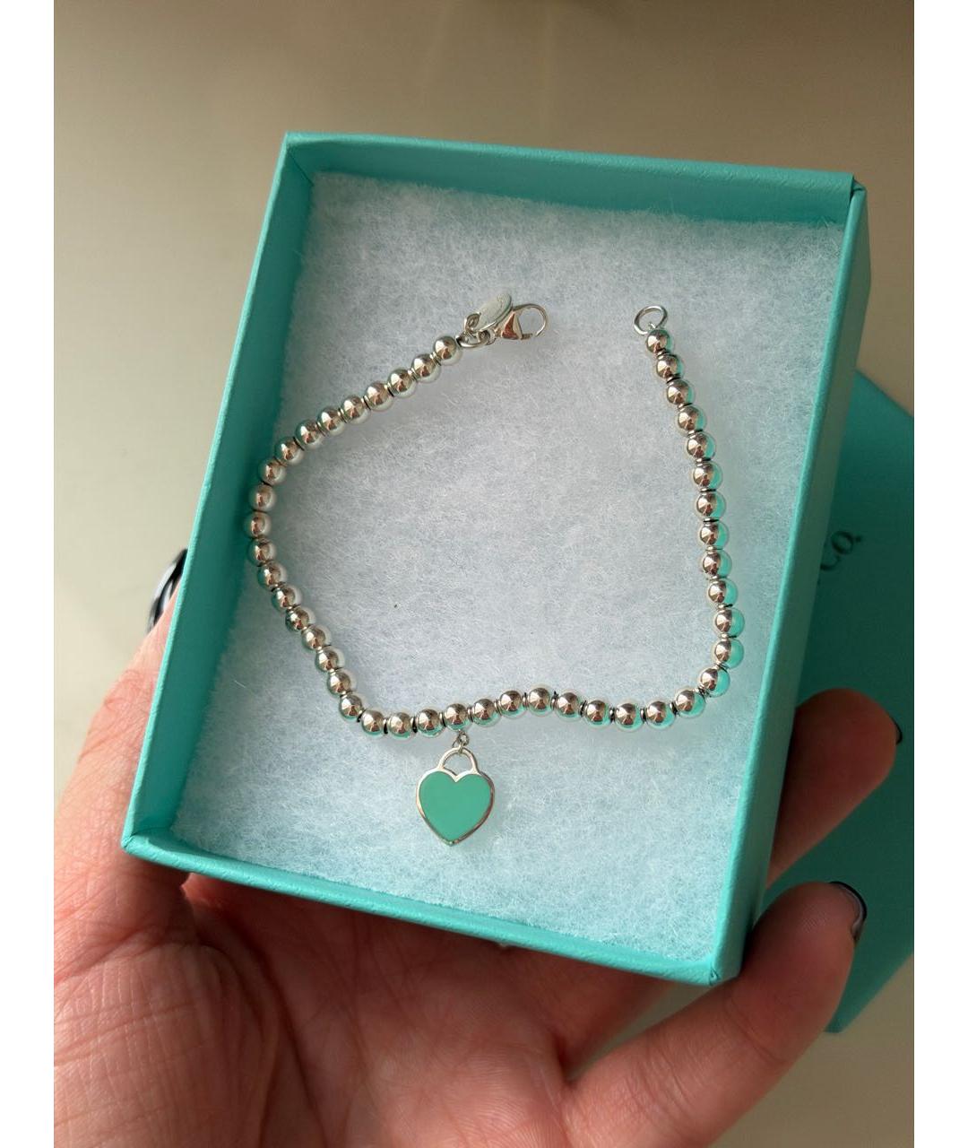TIFFANY&CO Бирюзовый серебряный браслет, фото 8