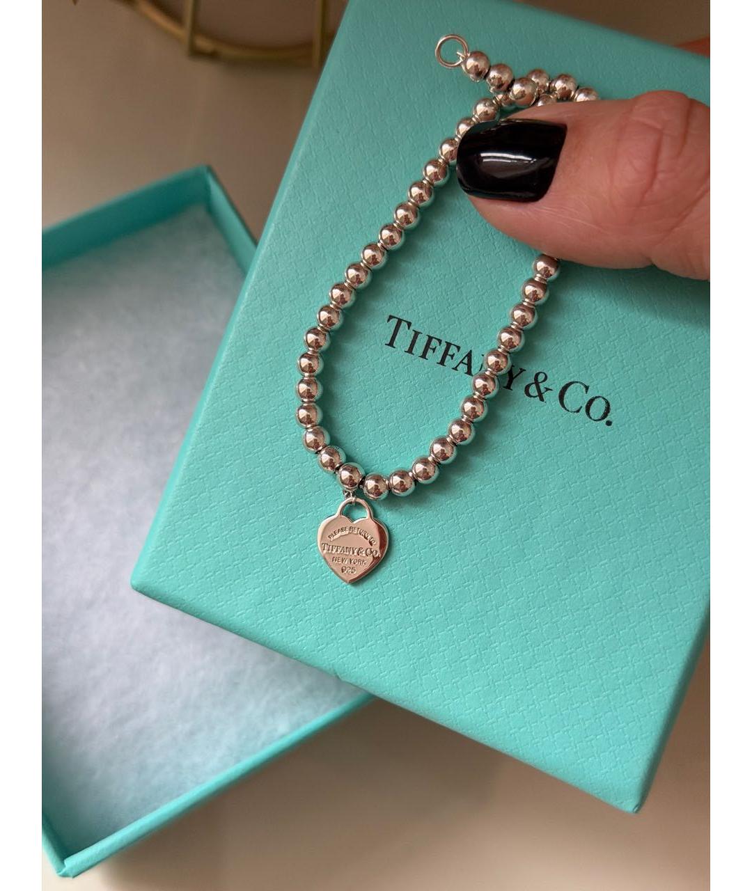 TIFFANY&CO Бирюзовый серебряный браслет, фото 6