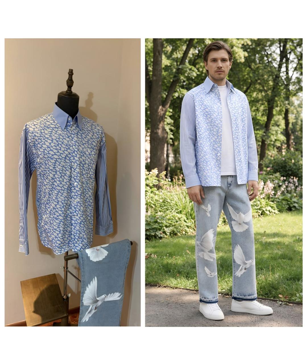 MARNI Мульти хлопковая кэжуал рубашка, фото 2